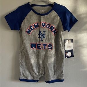 New York Mets Gray and Blue Romper